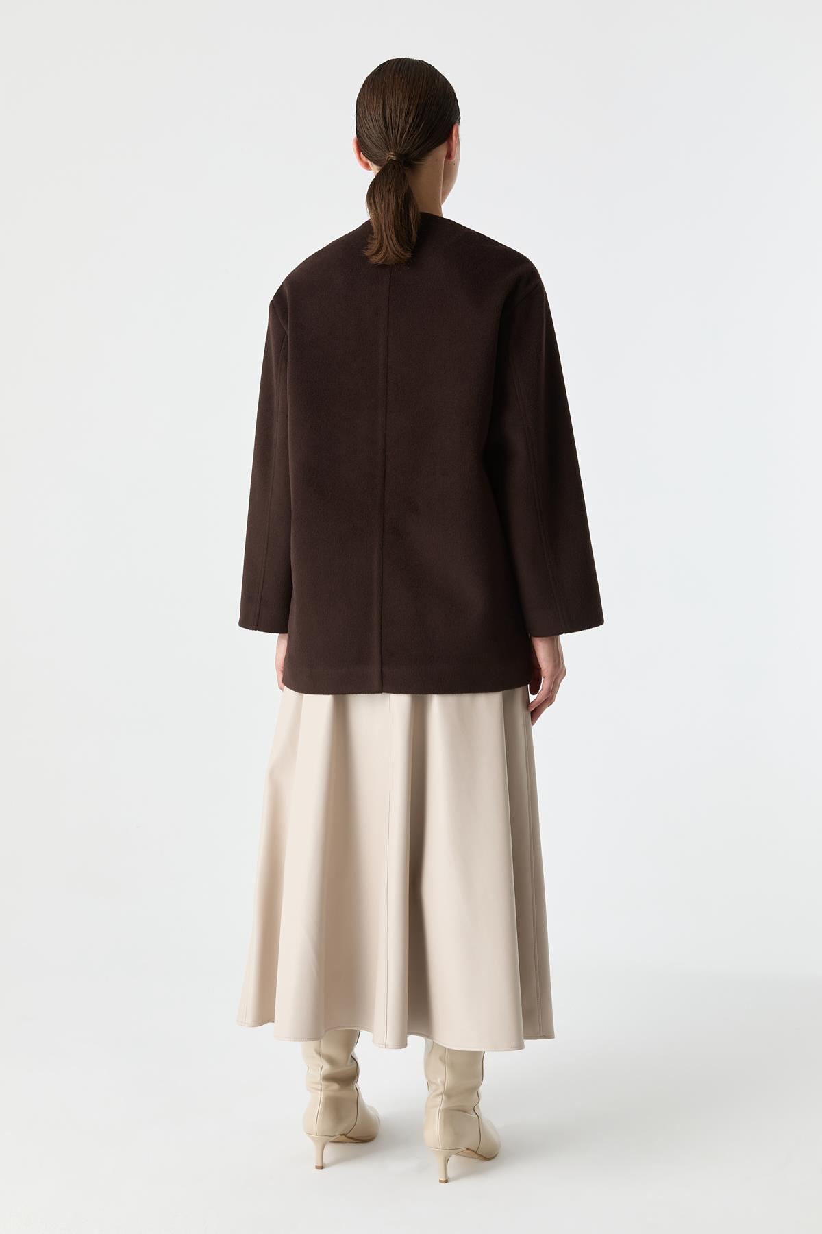 V Yaka Kaşe Ceket ACI KAHVE{KATEGORİ}