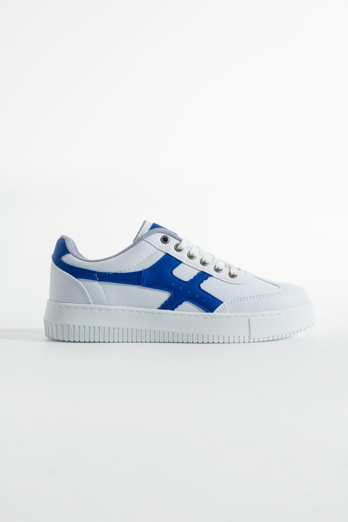 Beyaz Mavi Erkek Sneaker