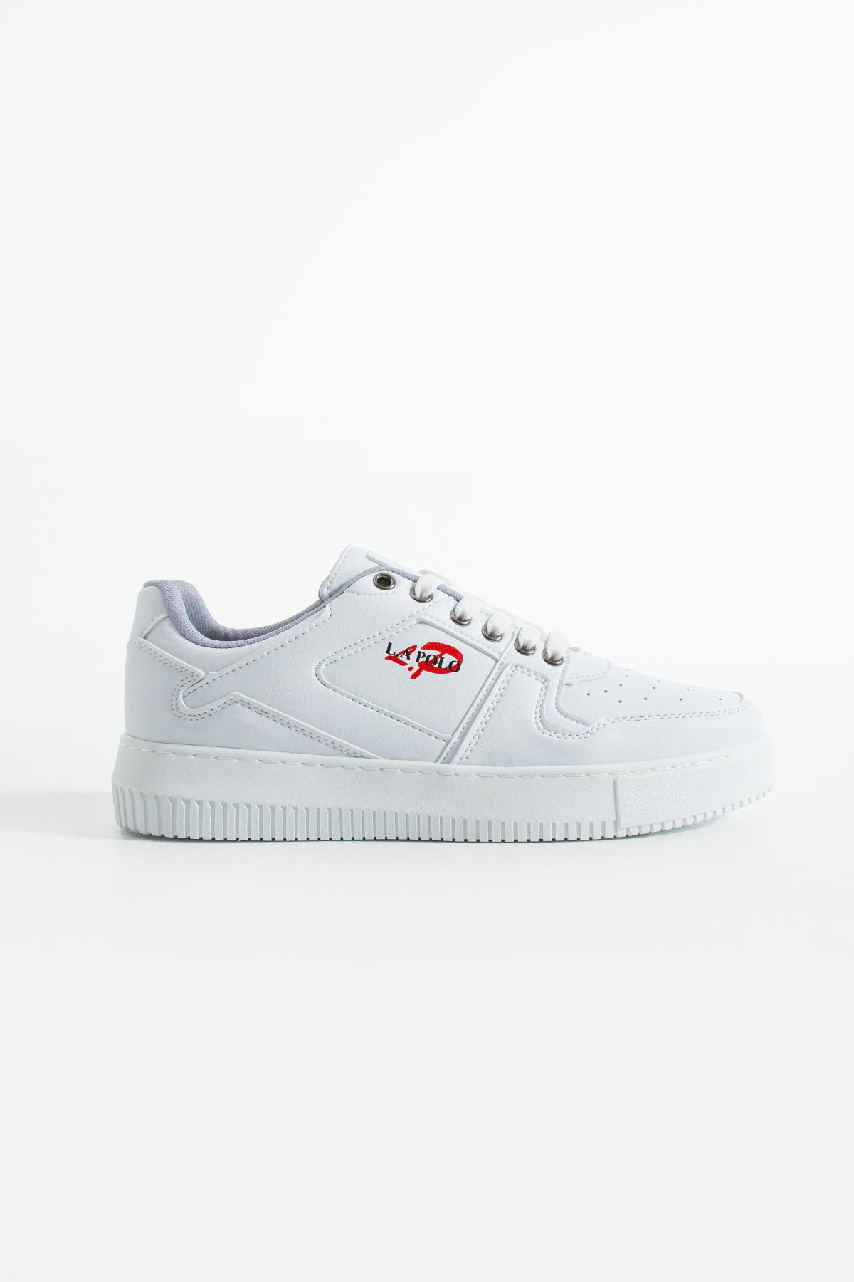 Beyaz Renk Kalın Tabanlı Erkek Sneaker