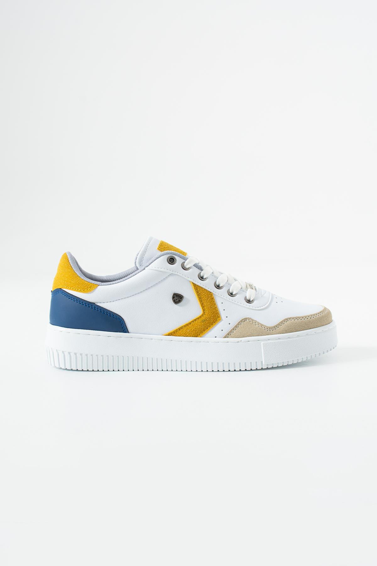 Beyaz Sarı Erkek Sneaker