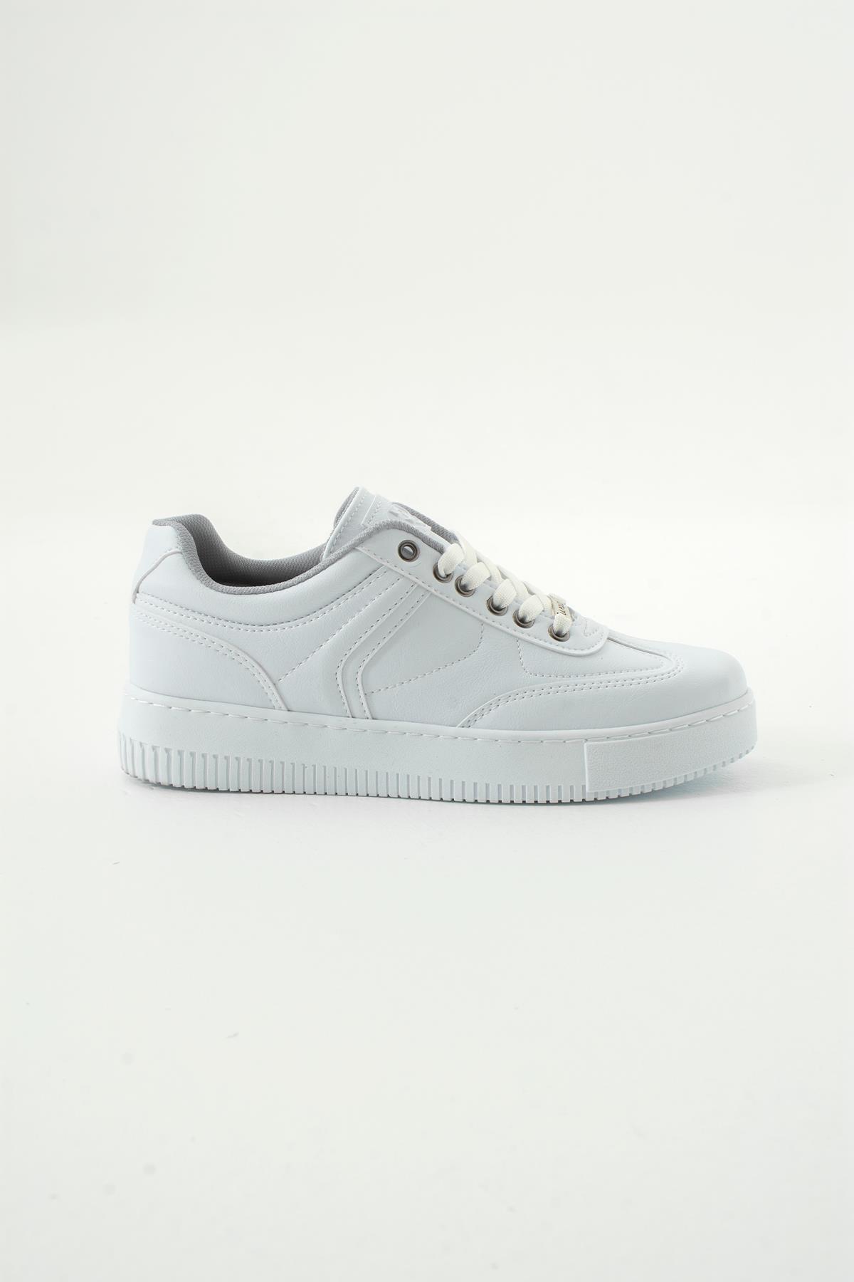 Kalın Taban Beyaz Erkek Sneaker