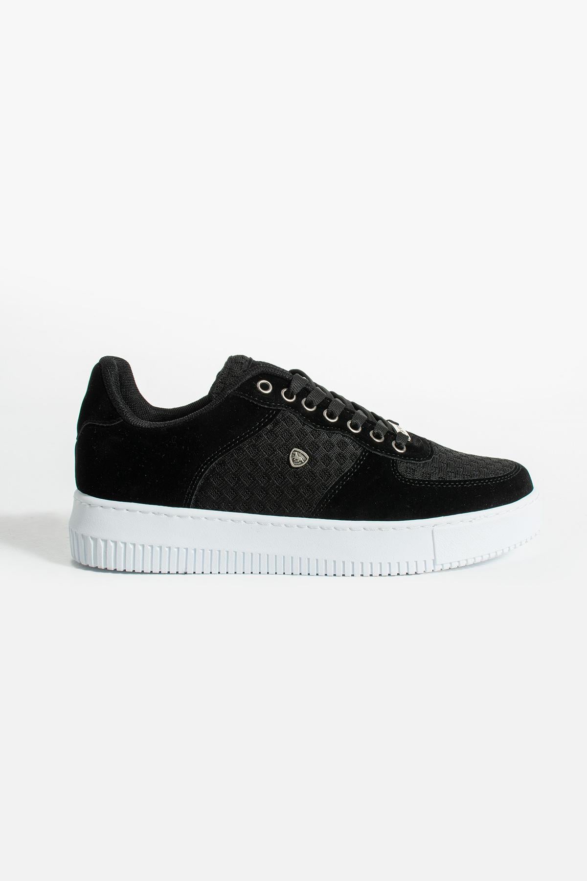 Siyah Beyaz Renk Nefes Alabilen Kumaş Erkek Sneaker