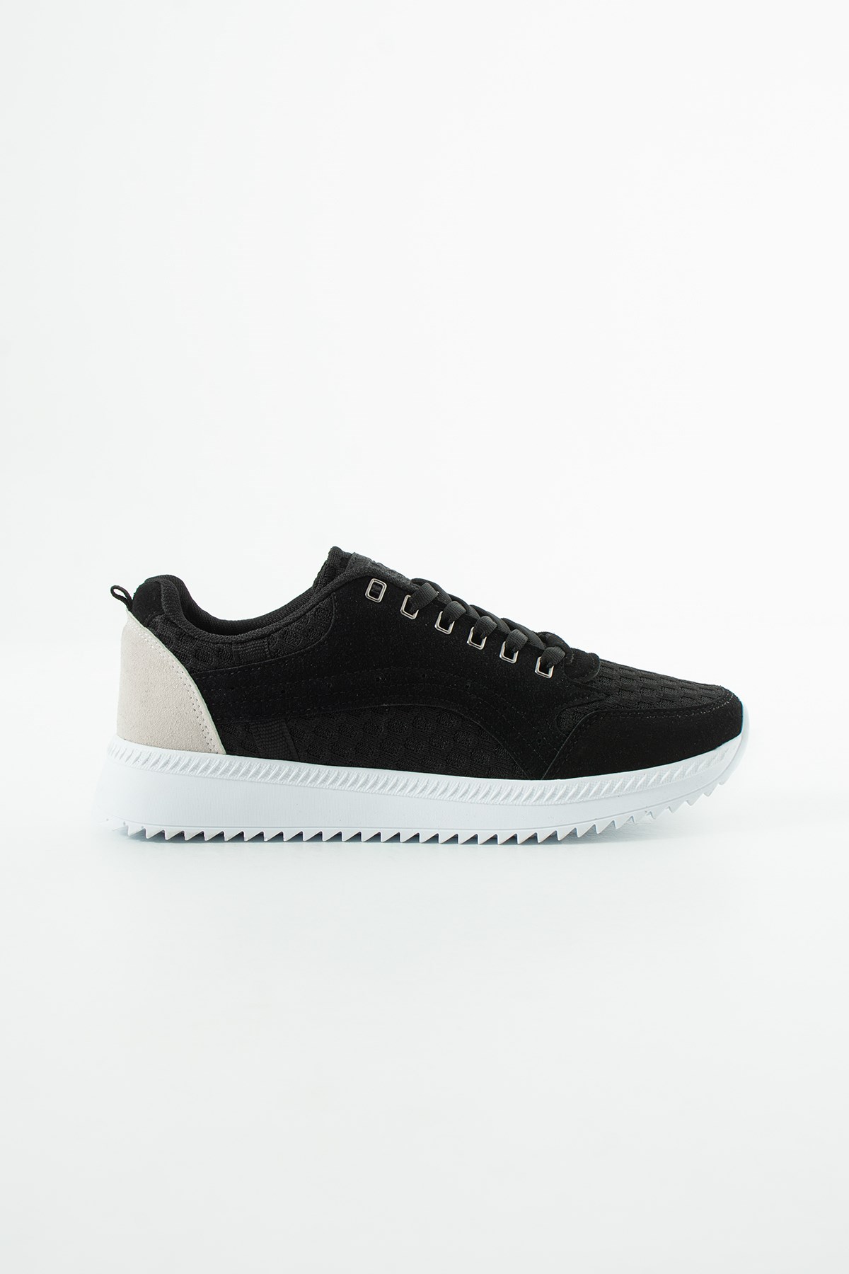Siyah Beyaz Triko Erkek Sneaker
