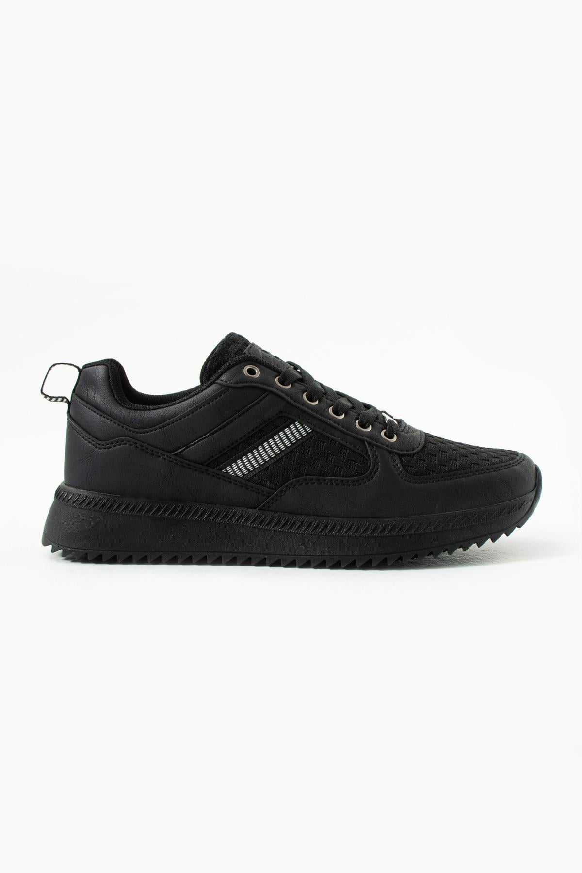 Yüksek Tabanlı Siyah Erkek Sneaker