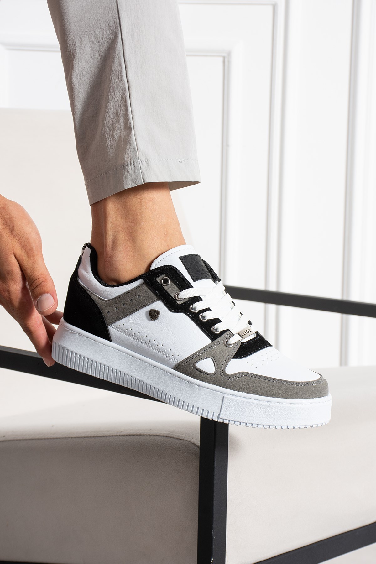  Beyaz Füme Erkek Sneaker