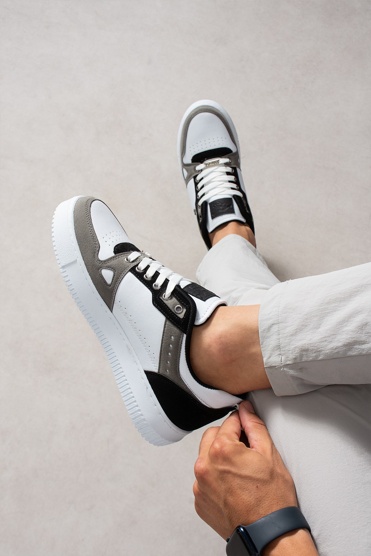  Beyaz Füme Erkek Sneaker