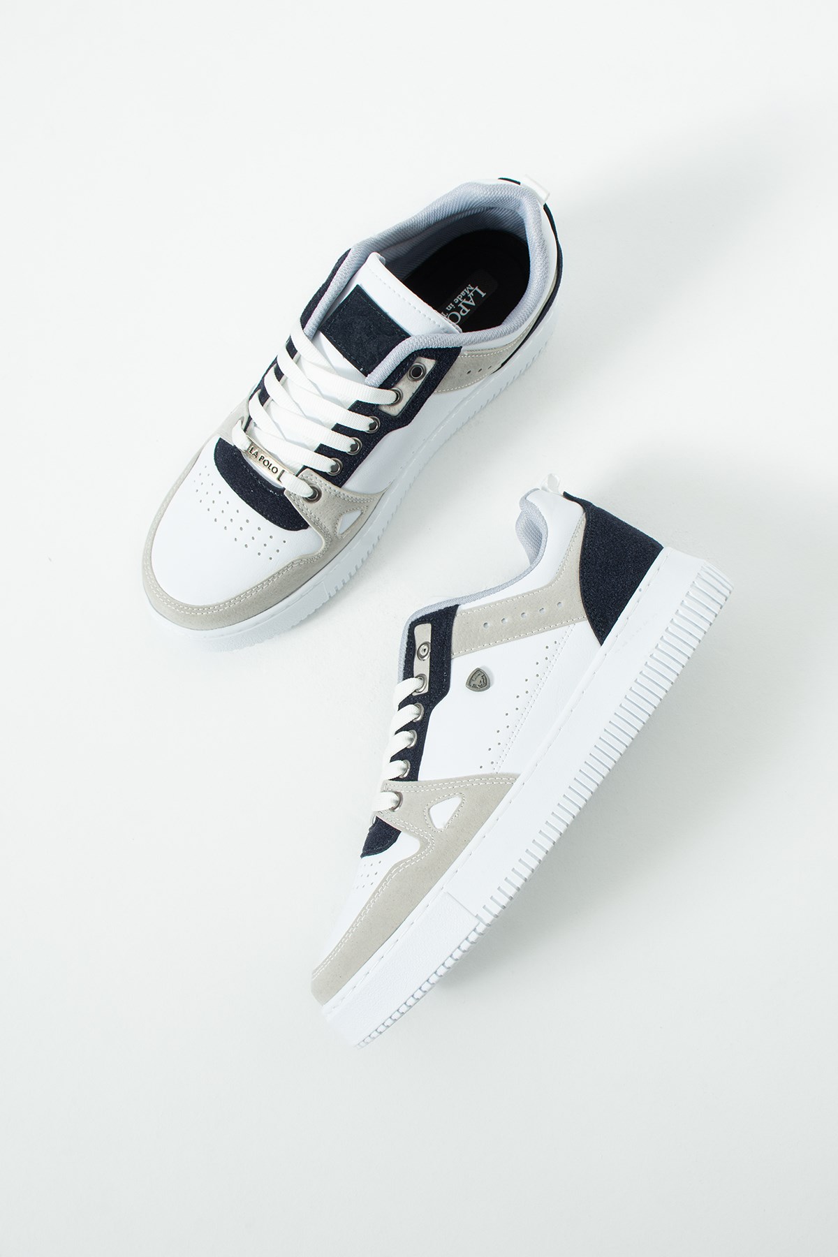  Beyaz Lacivert Erkek Sneaker
