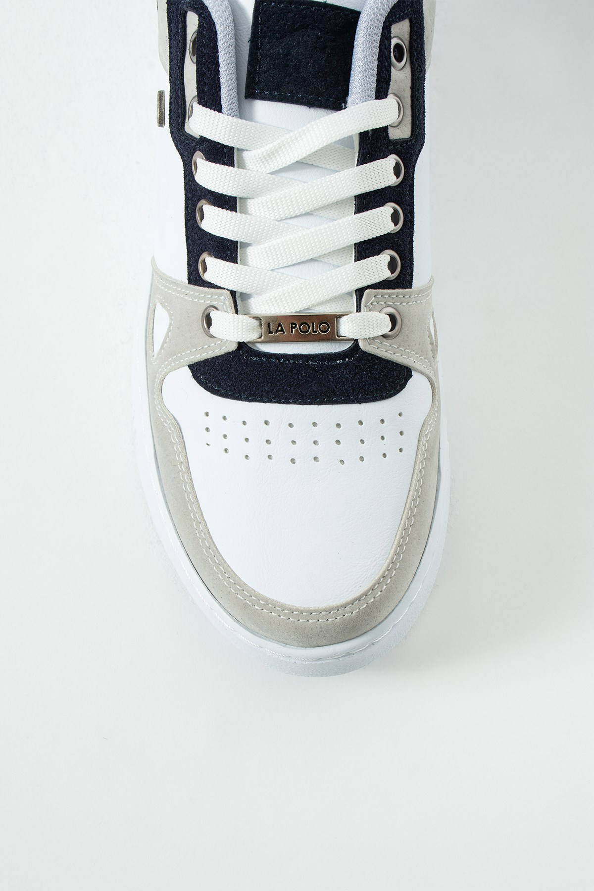  Beyaz Lacivert Erkek Sneaker