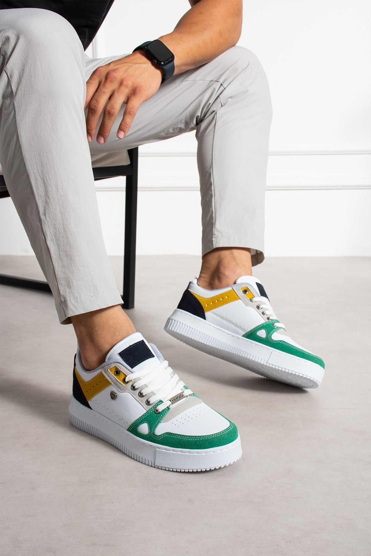  Beyaz Yeşil Erkek Sneaker