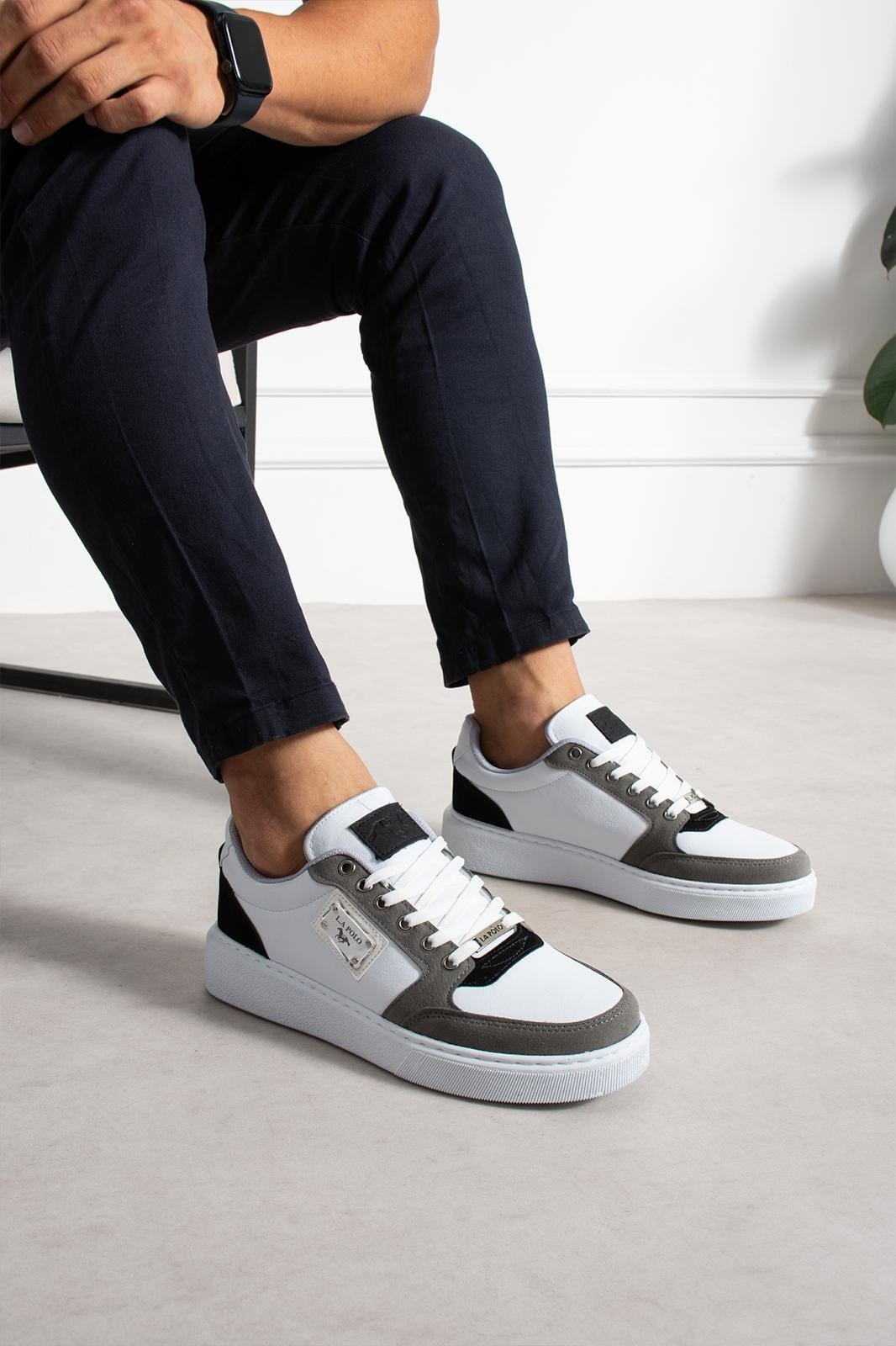 Beyaz Füme Erkek Sneaker