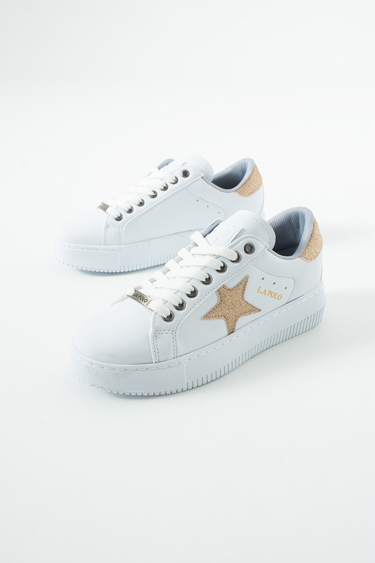 Beyaz Gold Kadın Sneaker
