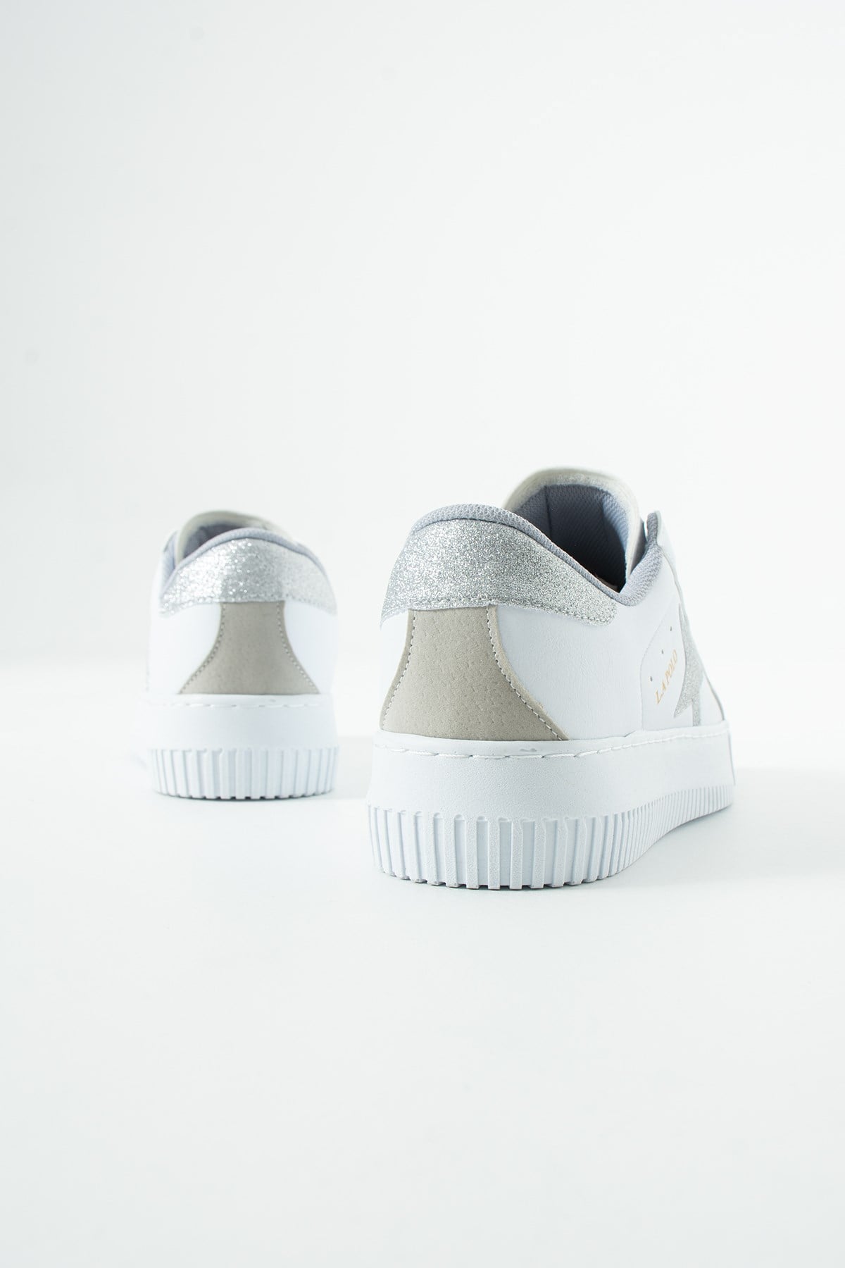 Beyaz Gümüş Kadın Sneaker