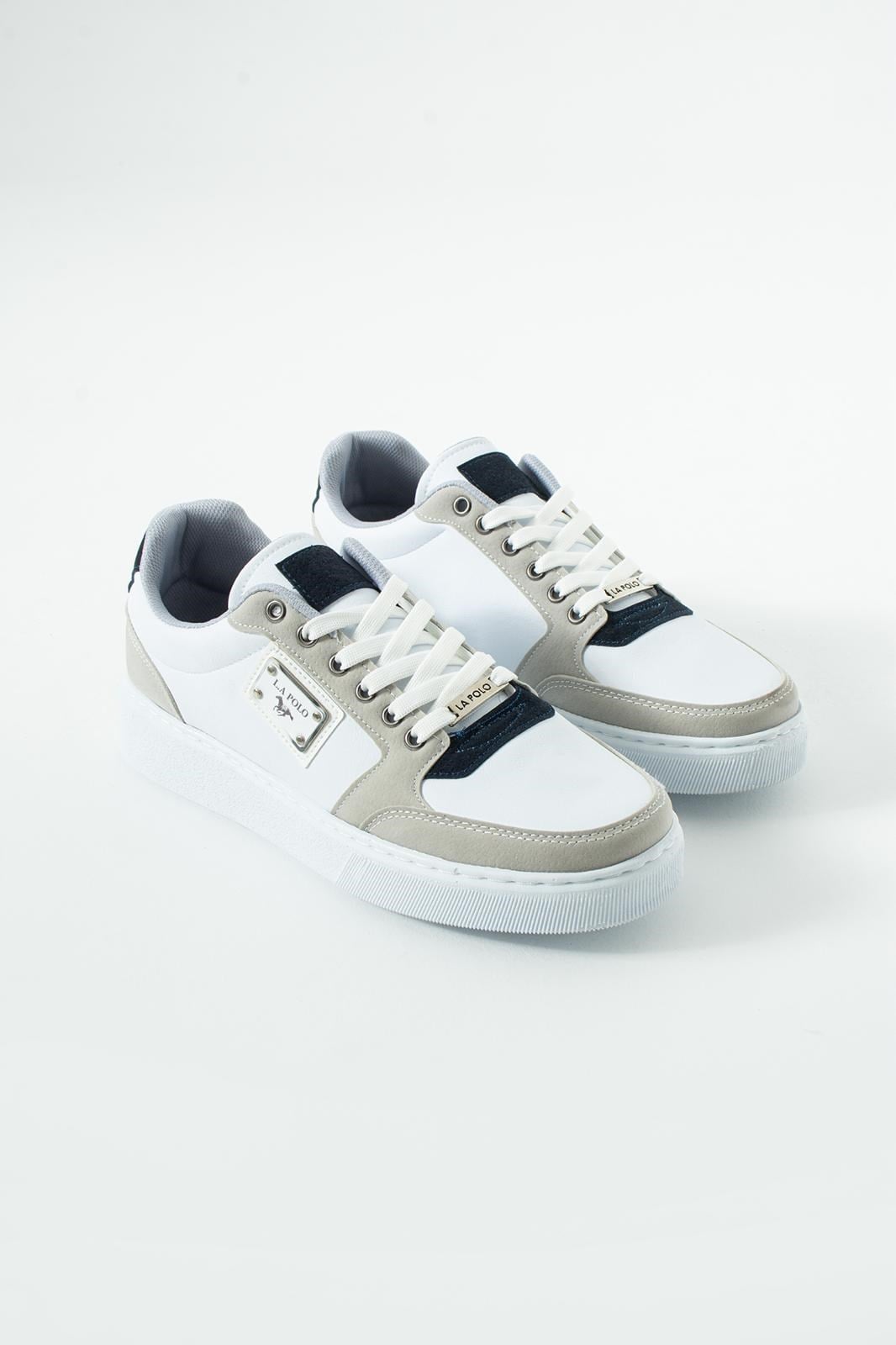 Beyaz Lacivert Erkek Sneaker