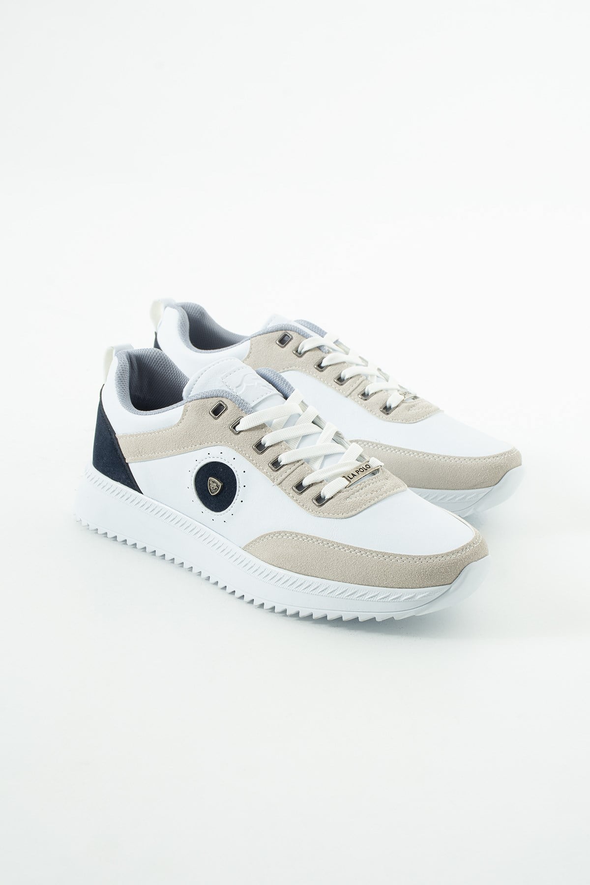 Beyaz Lacivert Erkek Sneaker