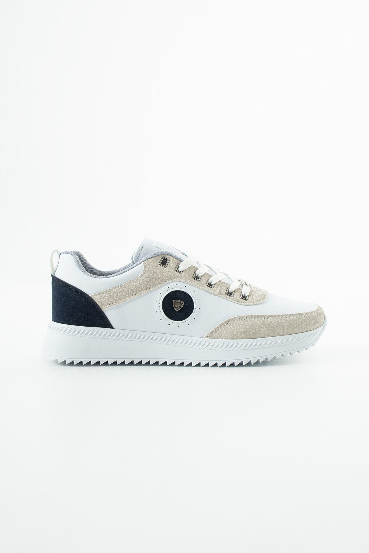 Beyaz Lacivert Erkek Sneaker