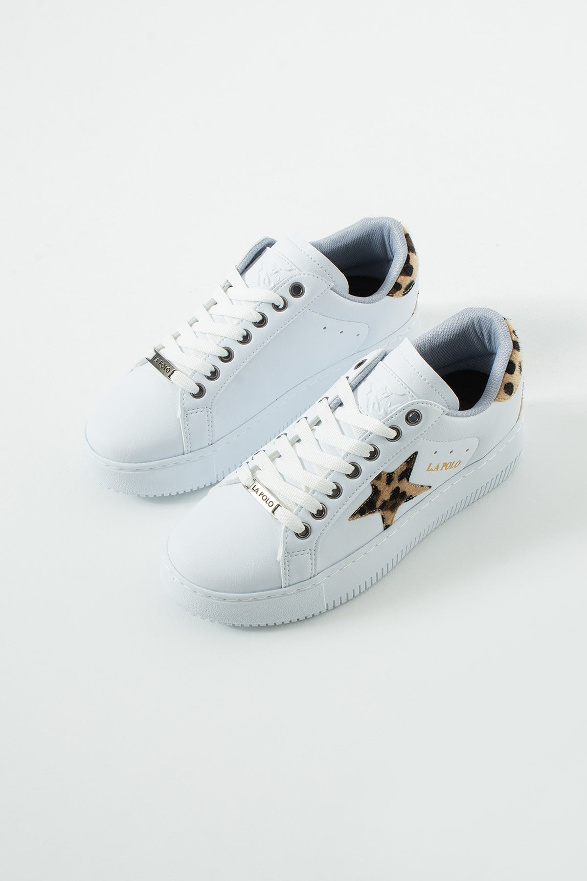 Beyaz Leopar Kadın Sneaker