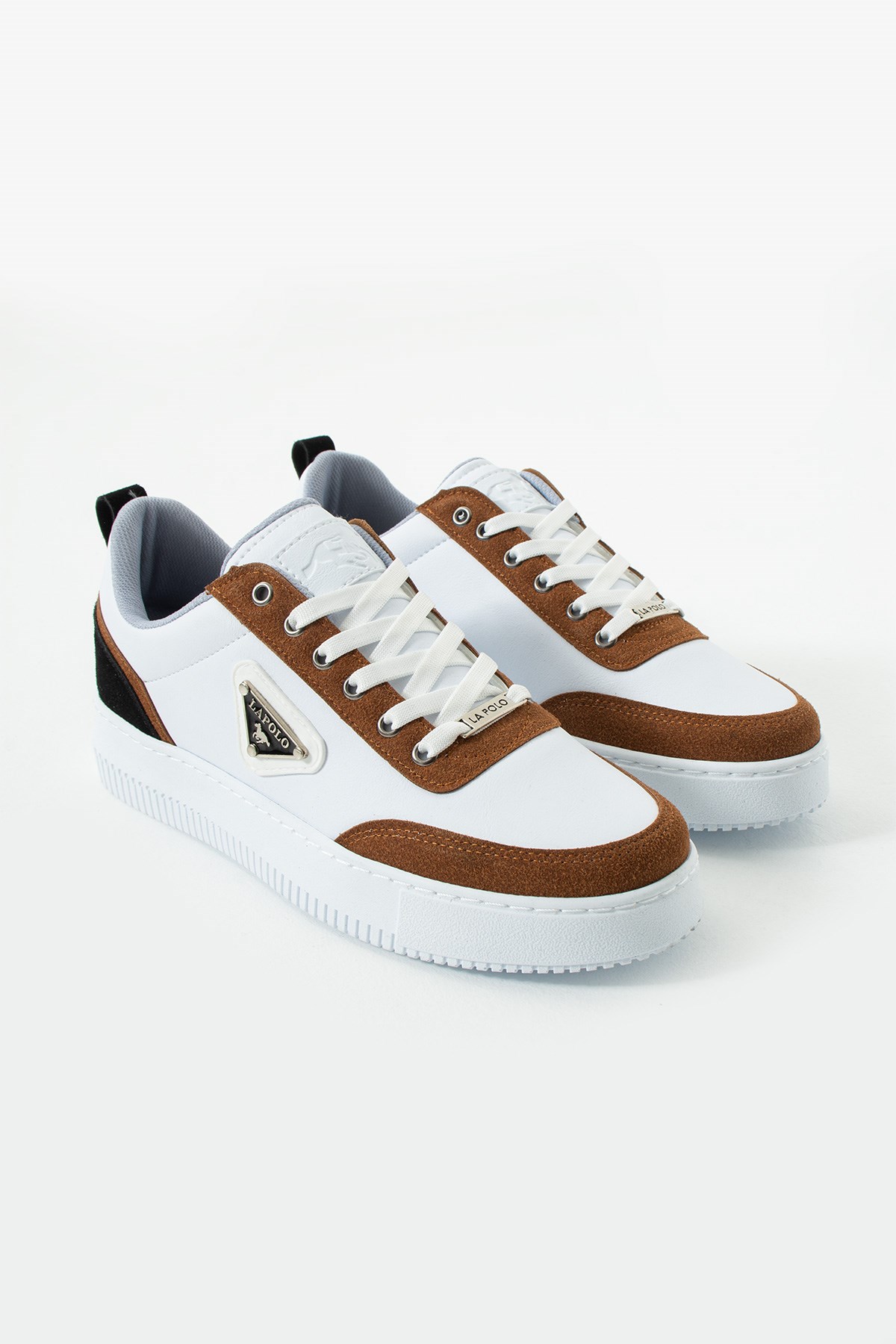Kalın Taban Beyaz Siyah Erkek Sneaker