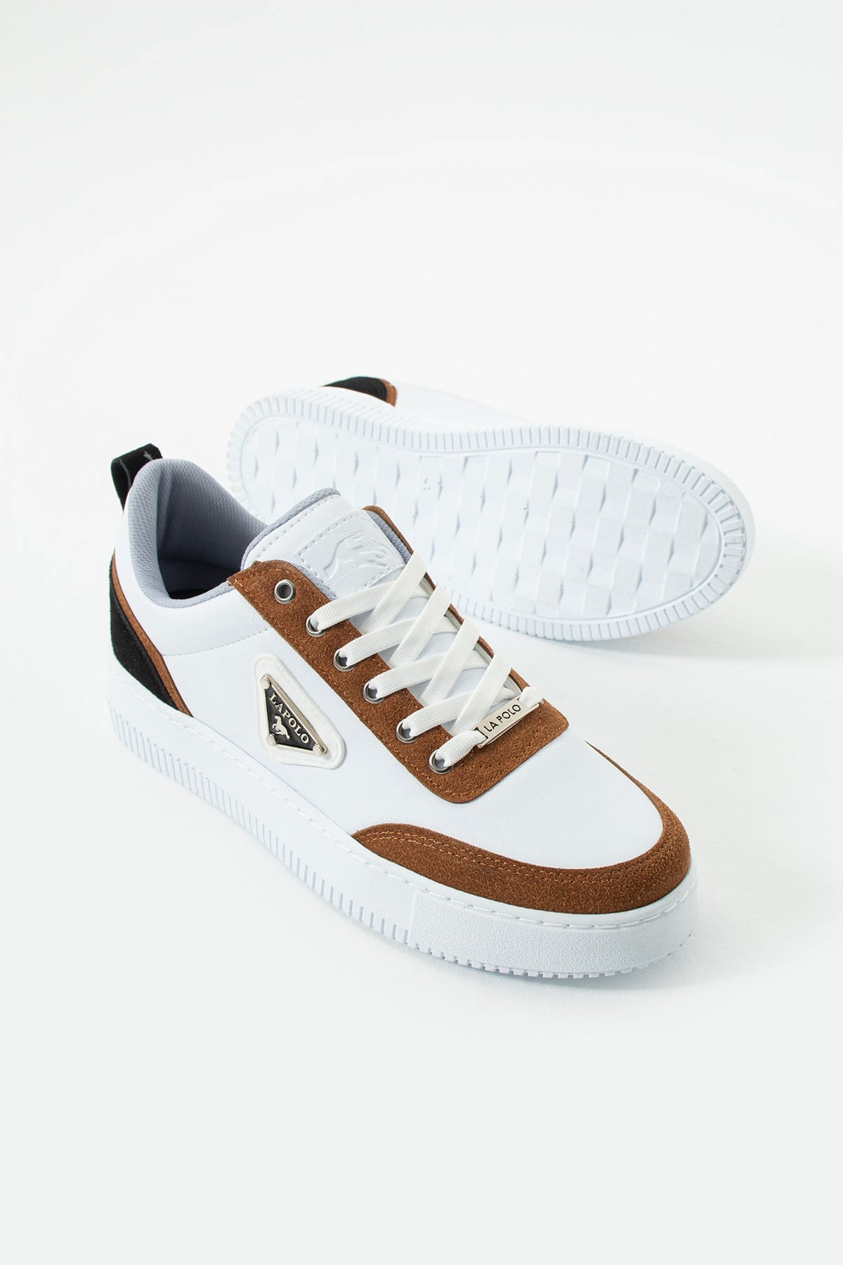 Kalın Taban Beyaz Siyah Erkek Sneaker
