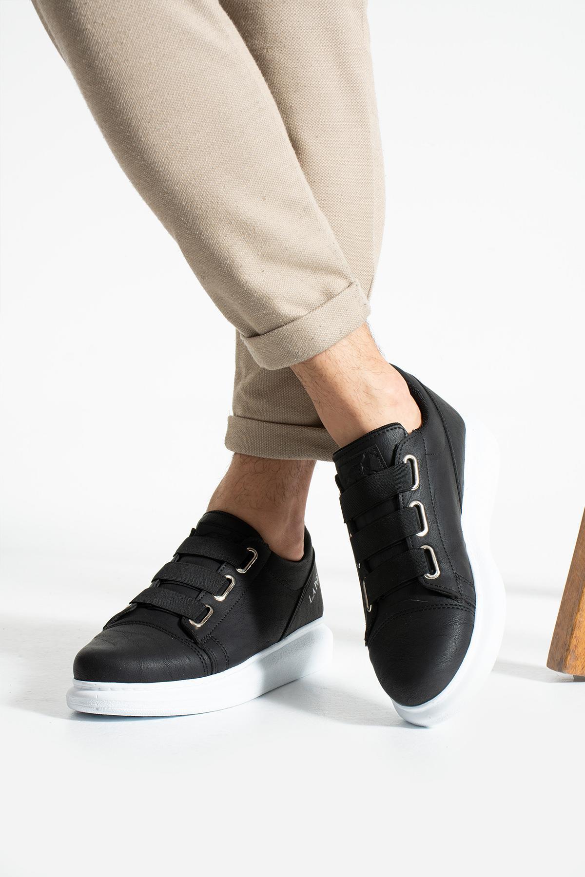 L.A Polo 341 Siyak Beyaz Renk Bağcıklı Günlük Erkek Spor Ayakkabı