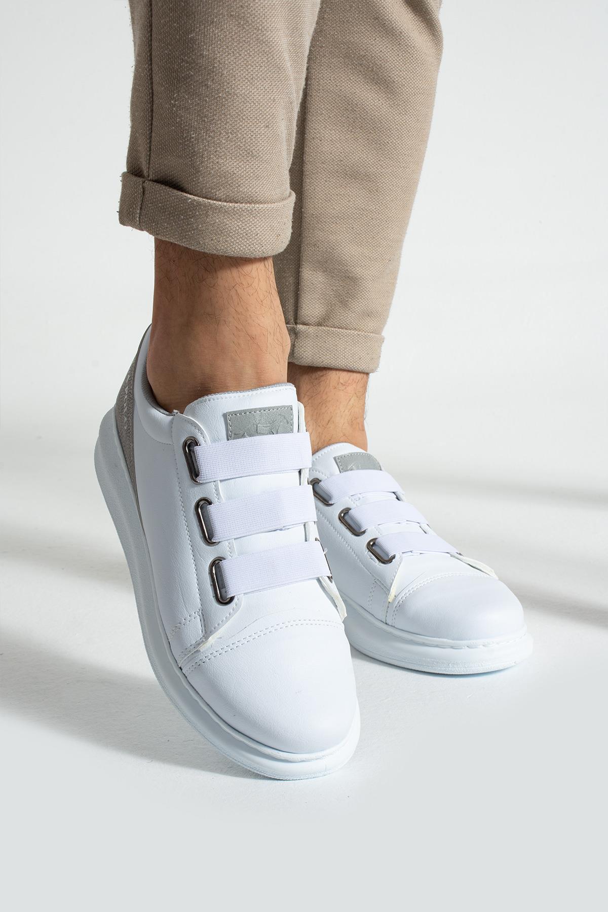 L.A Polo 341 Beyaz Buz Renk Beyaz Tabanlı Günlük Erkek Spor Ayakkabı
