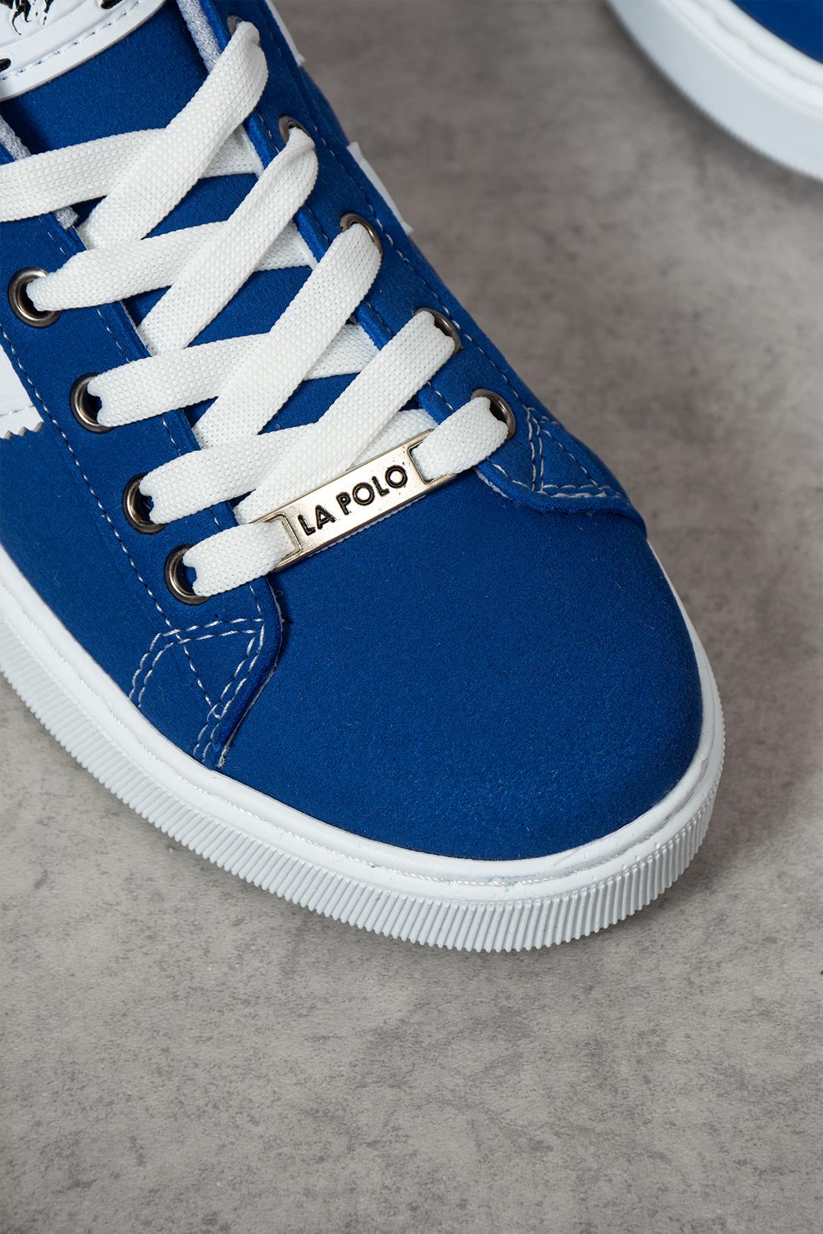 L.A Polo 503 Saks Renk Beyaz Tabanlı Bağcıklı Günlük Kadın Spor Ayakkabı