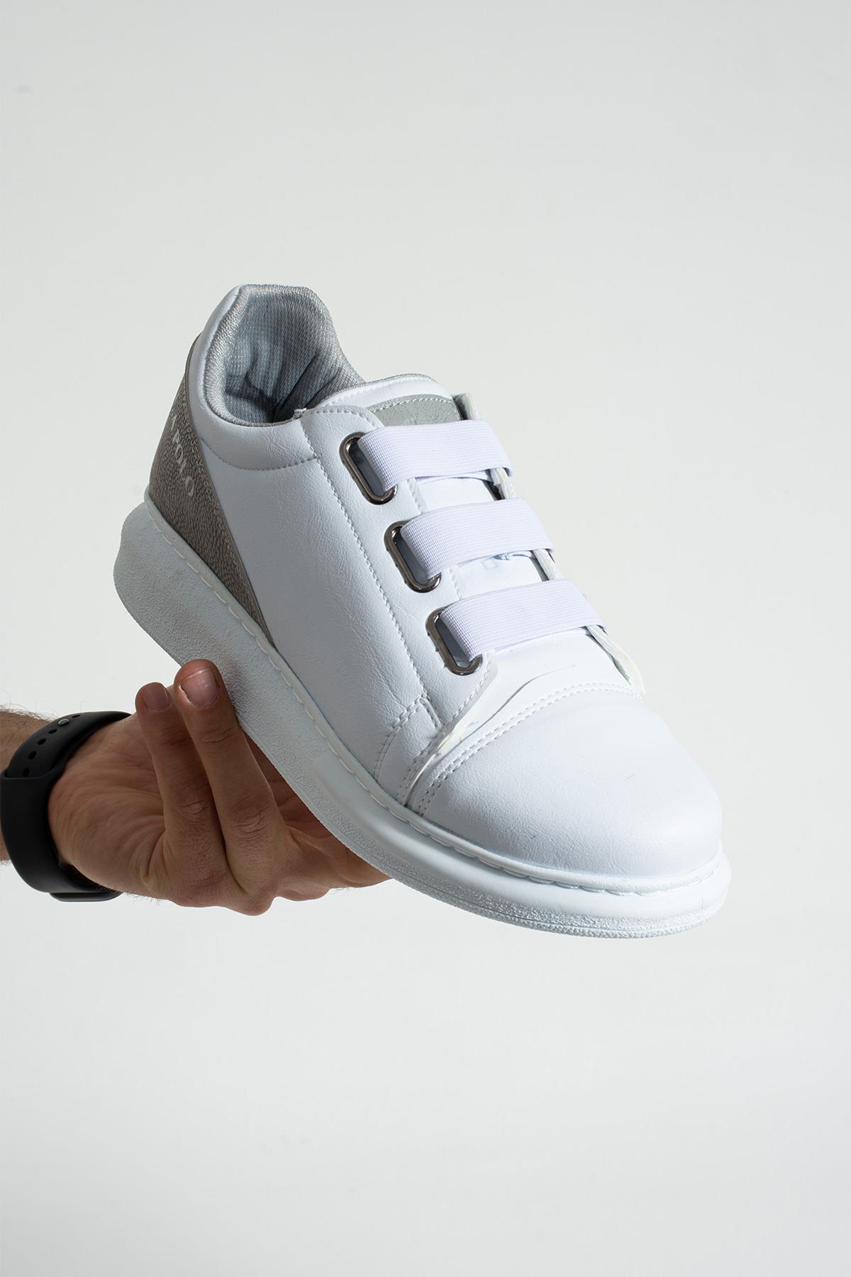 L.A Polo 341 Beyaz Buz Renk Beyaz Tabanlı Günlük Erkek Spor Ayakkabı