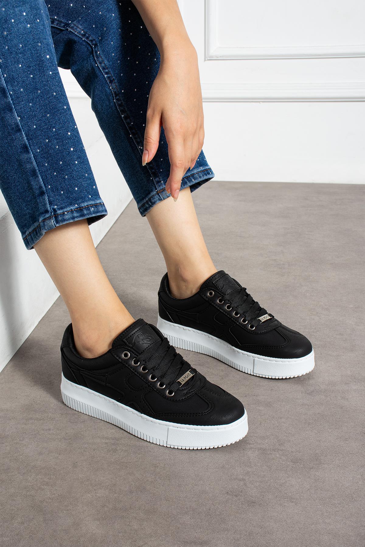Siyah Beyaz Kadın Sneaker