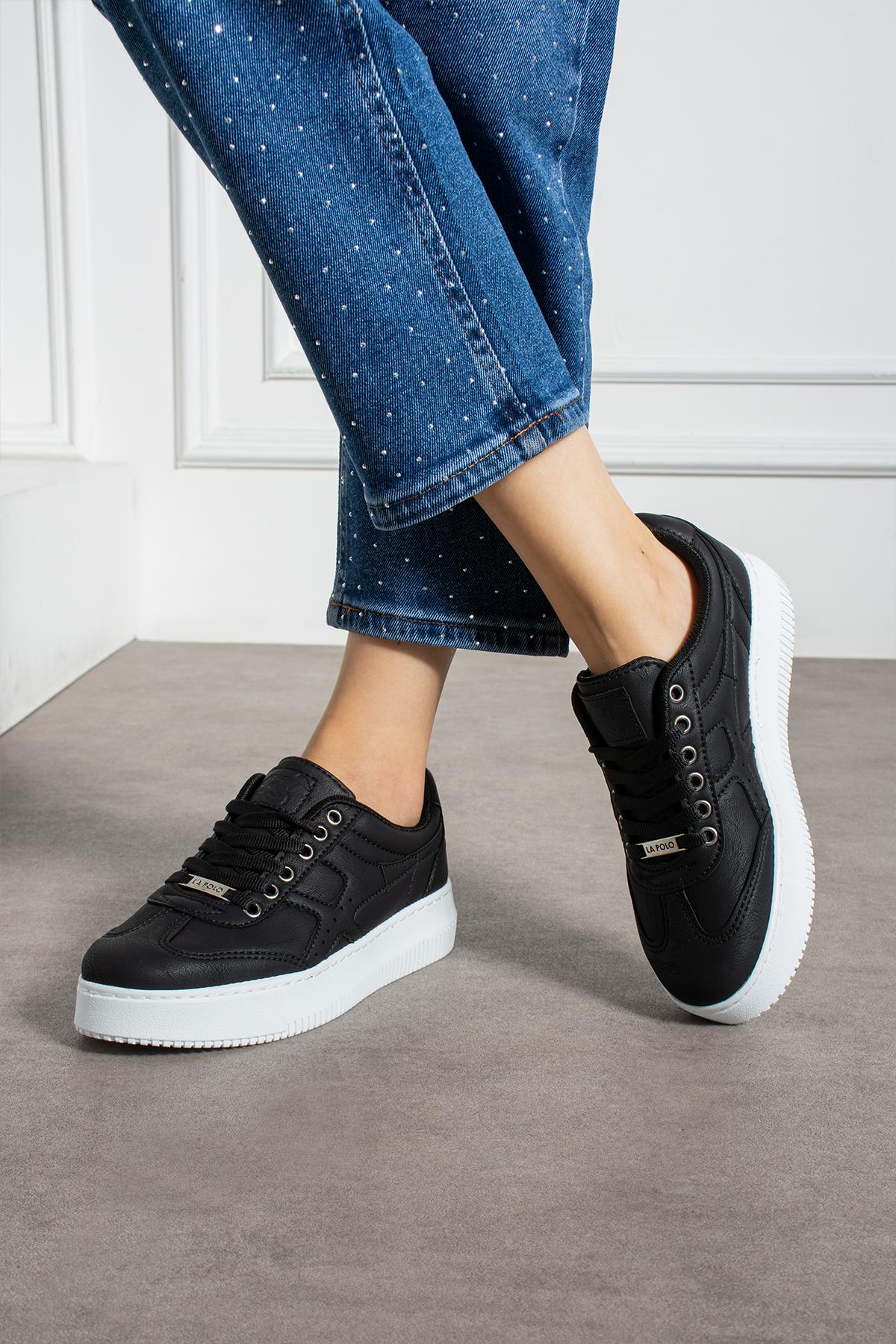 Siyah Beyaz Kadın Sneaker