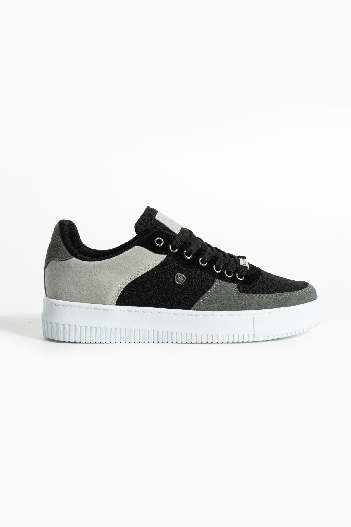 Siyah Füme Renk Nefes Alabilen Kumaş Erkek Sneaker