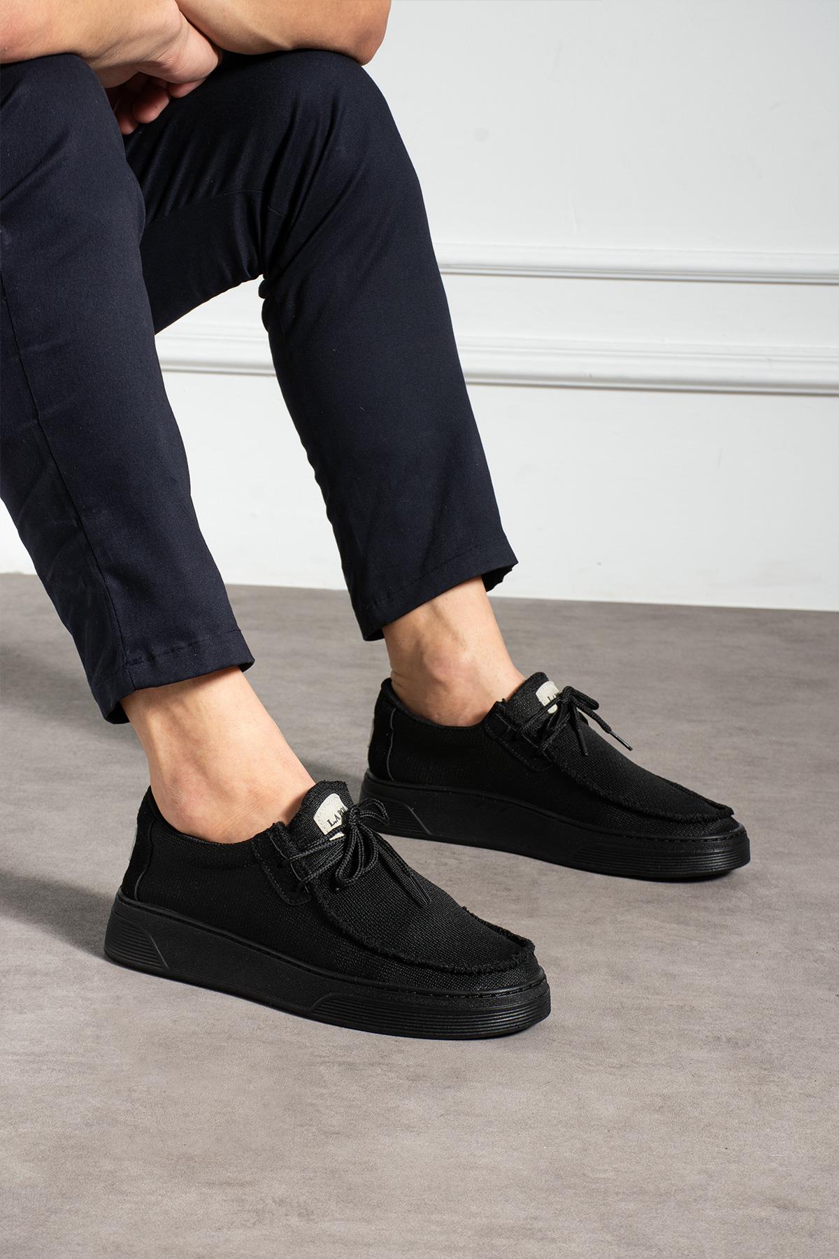 Siyah Triko Erkek Loafer