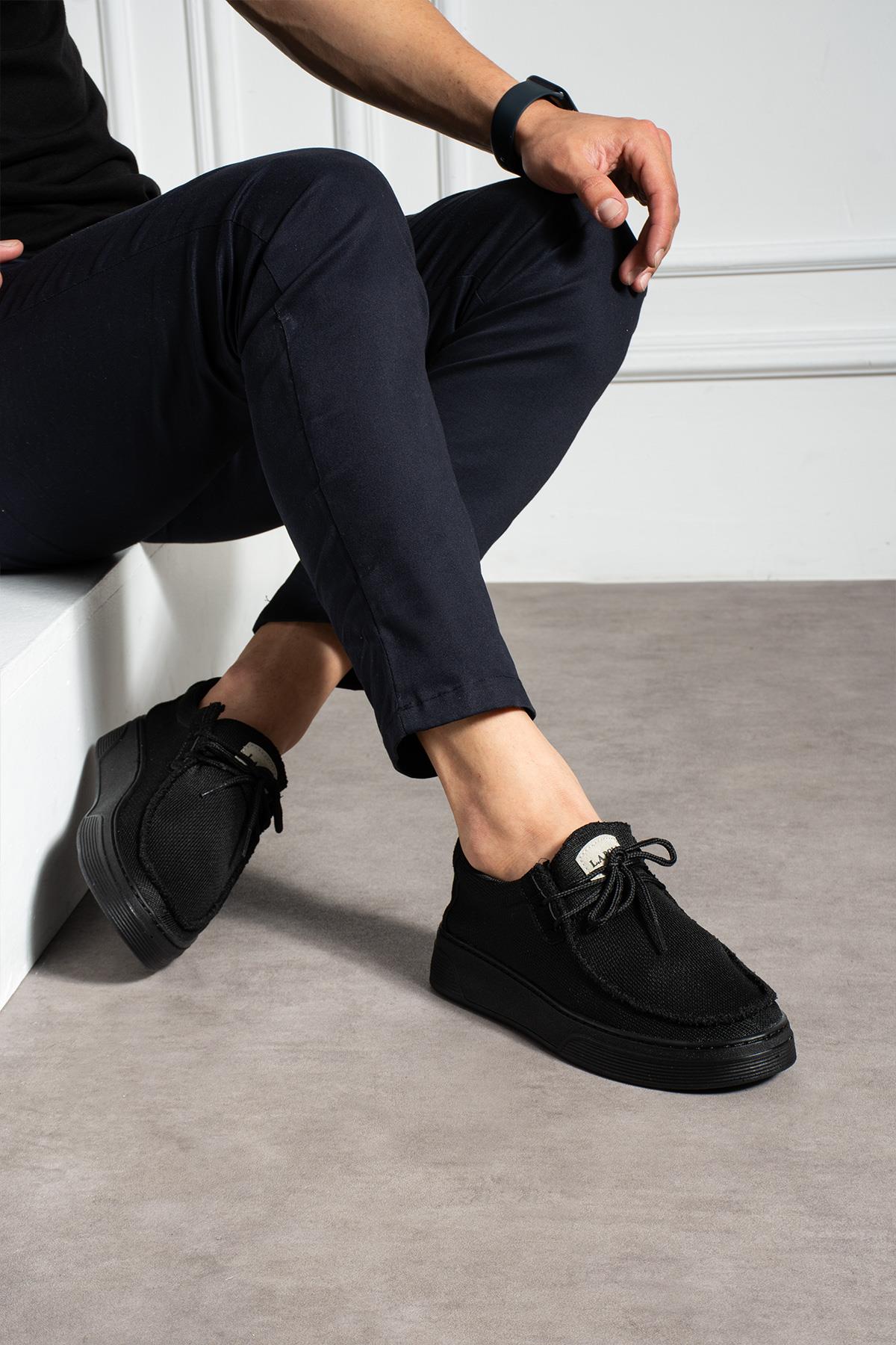 Siyah Triko Erkek Loafer