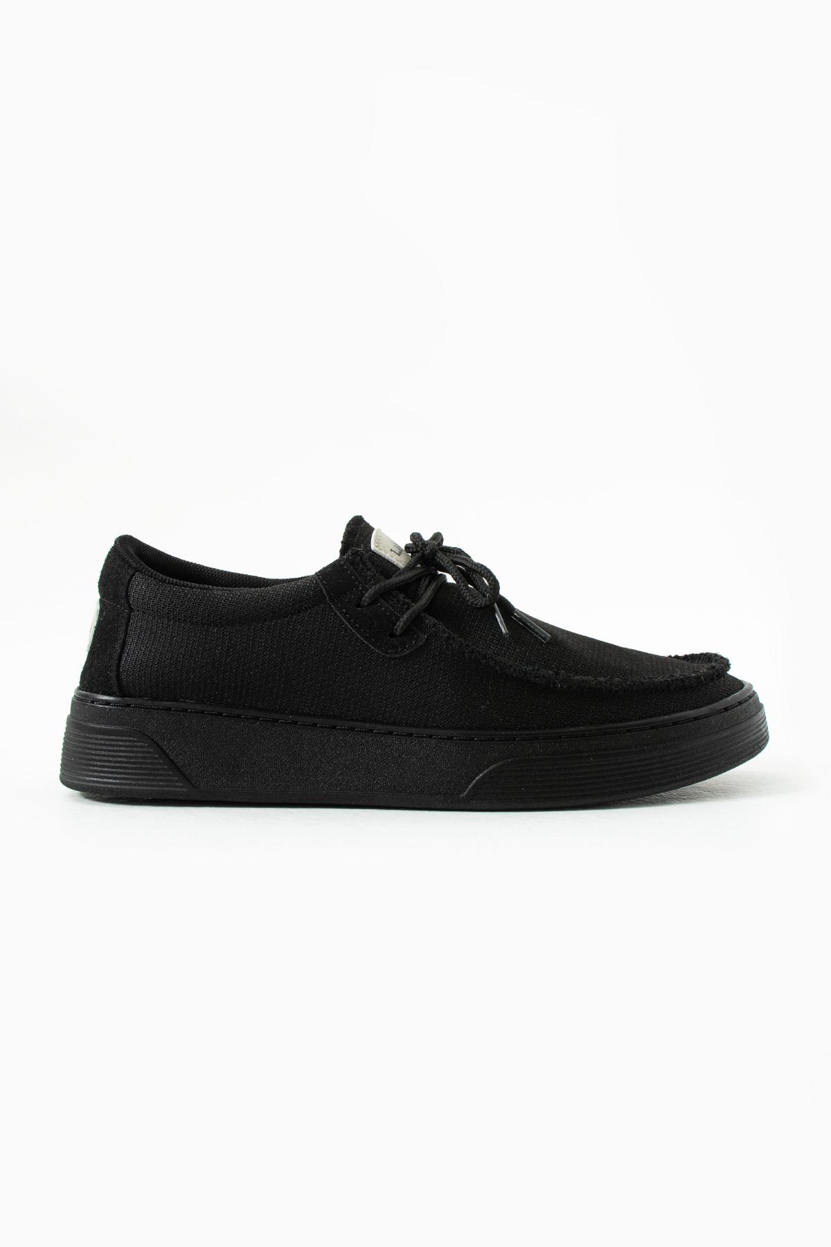 Siyah Triko Erkek Loafer