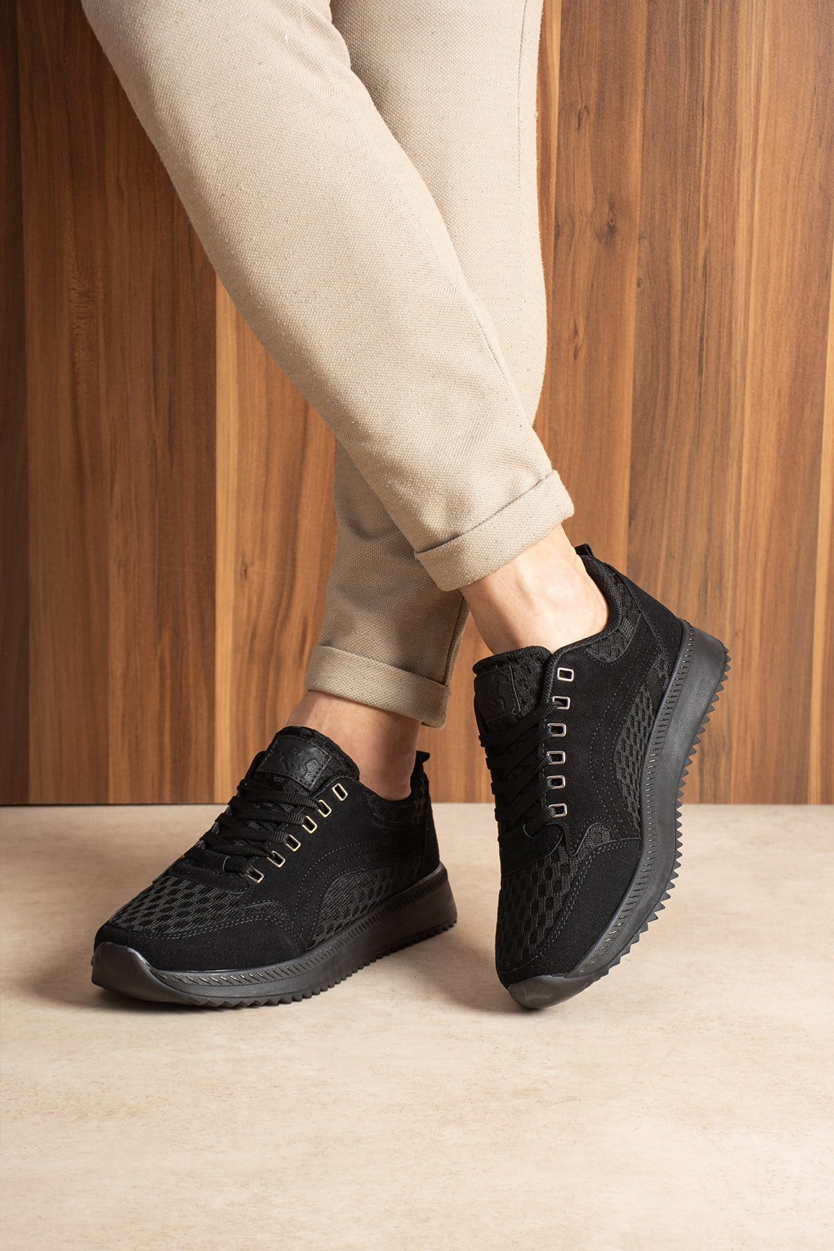 Siyah Triko Erkek Sneaker