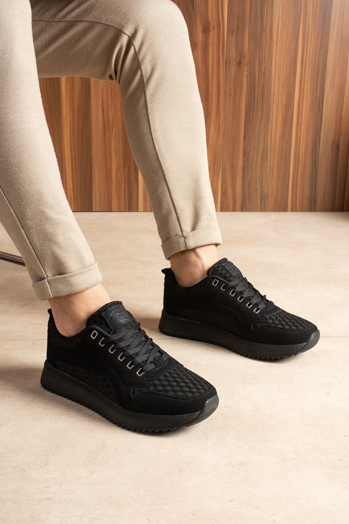 Siyah Triko Erkek Sneaker