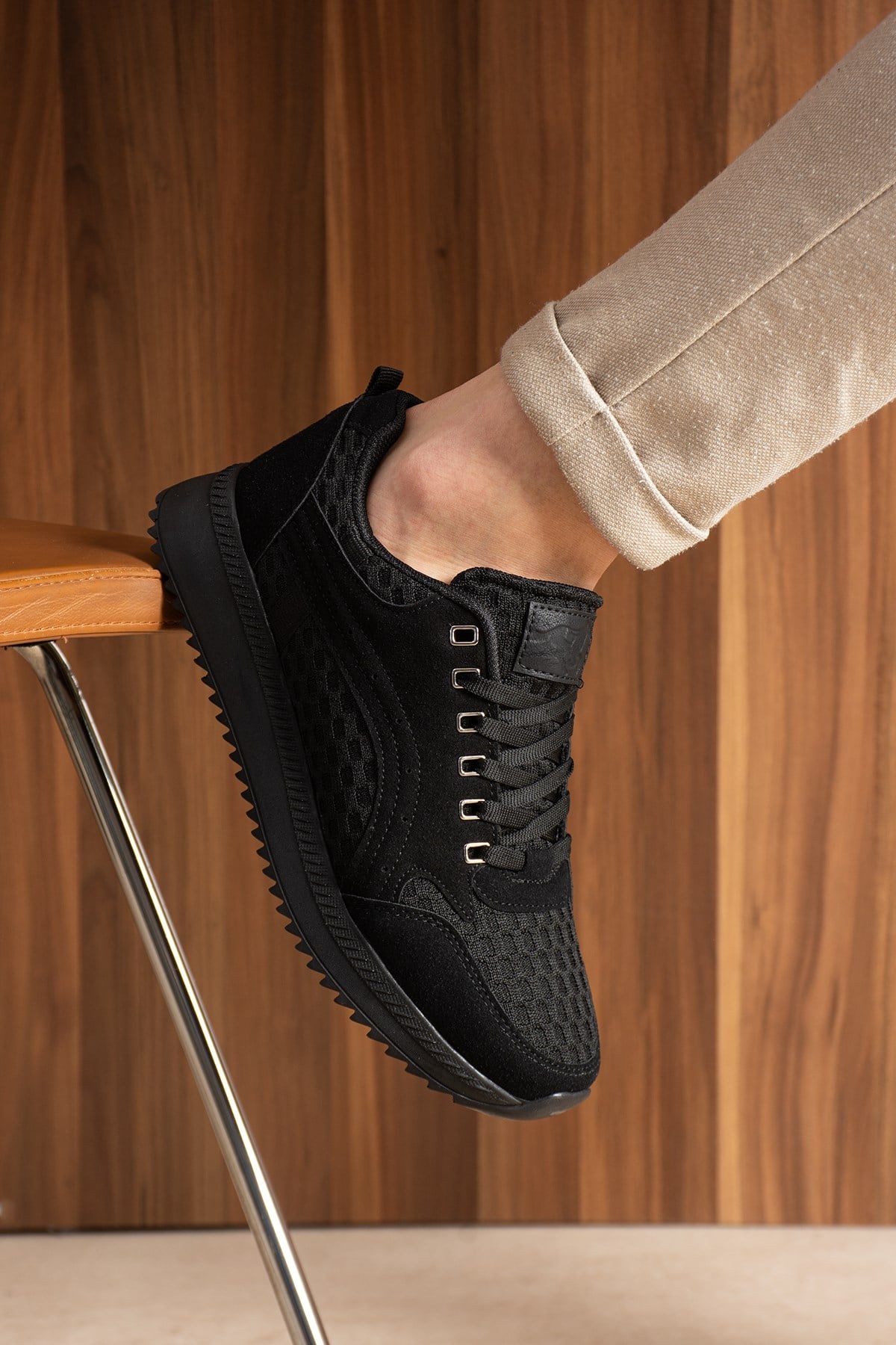 Siyah Triko Erkek Sneaker