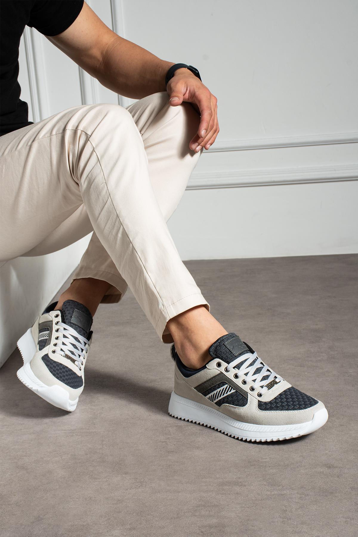 Yüksek Tabanlı Füme Erkek Sneaker