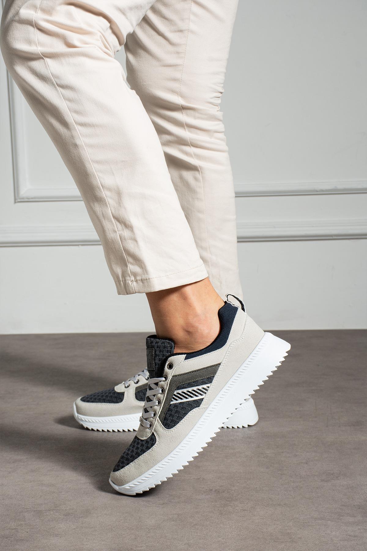 Yüksek Tabanlı Füme Erkek Sneaker