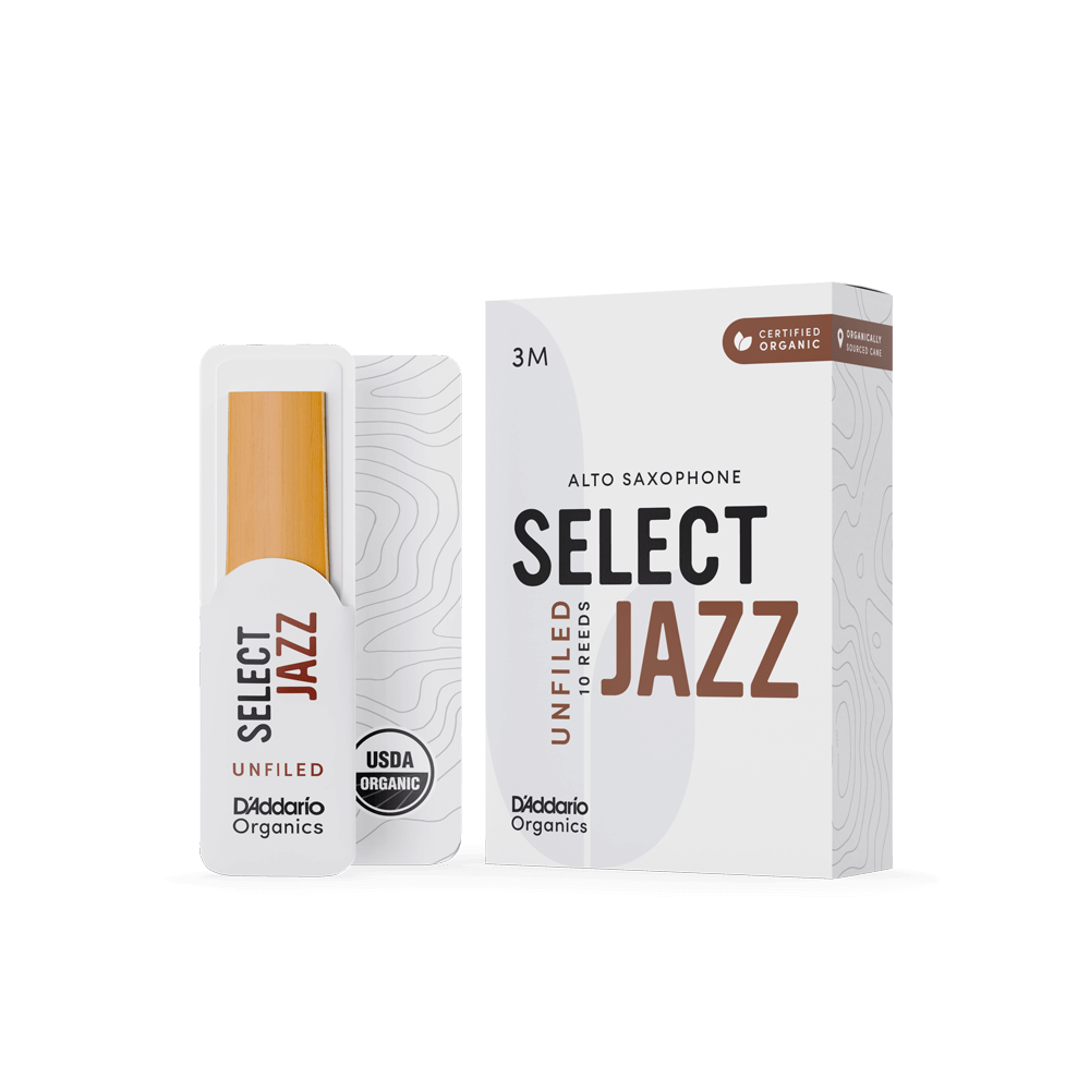 D'Addario Woodwinds Organic Select Jazz Unfiled Alto Saksafon Kamışı No:3 Medium