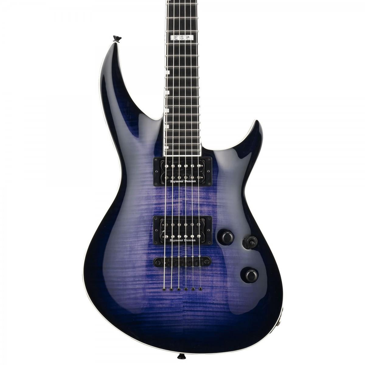 ESP E-II Horizon-III Flamed Maple Reindeer Blue - Elektro Gitar