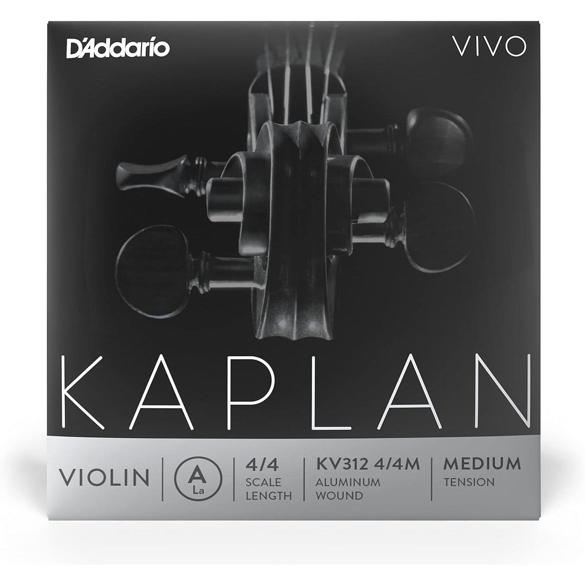 D'Addario KV312 Kaplan Vivo 4/4 A Keman Teli (La)