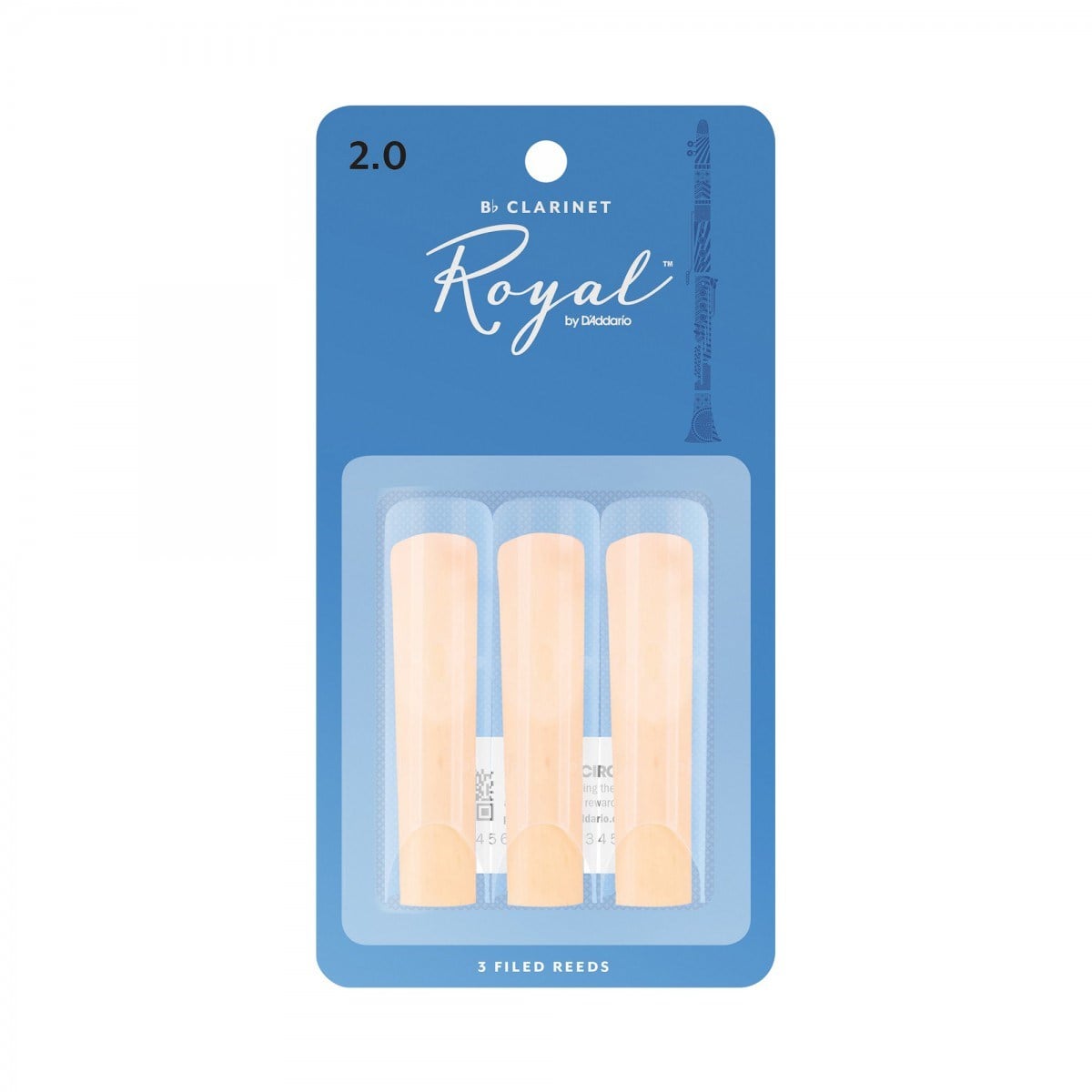 D'Addario Woodwinds Royal RCB0320 Sib Klarnet Kamışı (3 lü) No:2