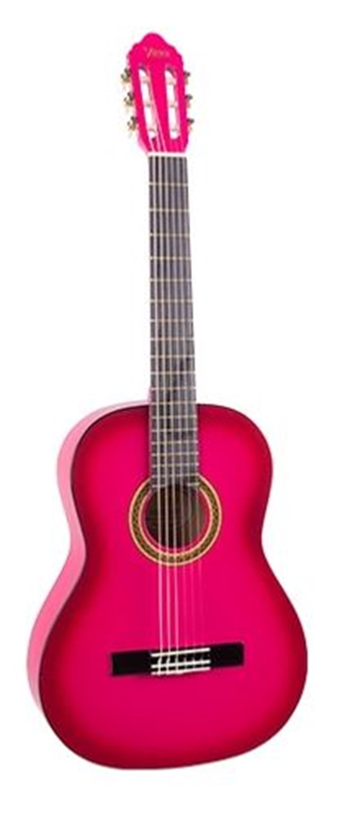 Valencia VC101TPKS 1/4 Klasik Gitar Pembe 5-7 Yaş Grubu (Kılıf+Pena)
