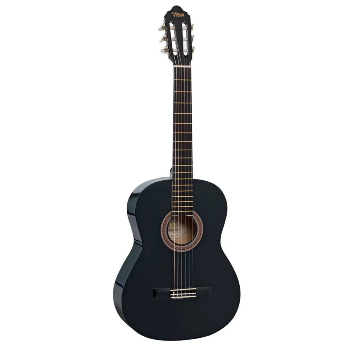 Valencia VC104BK Klasik Gitar Siyah 4/4 (KILIF+PENA HEDİYE)