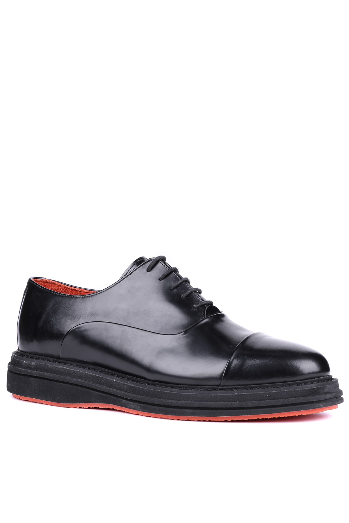 Shoetyle - Siyah Hakiki Açma Deri Bağcıklı Erkek Klasik Ayakkabı 250-2035