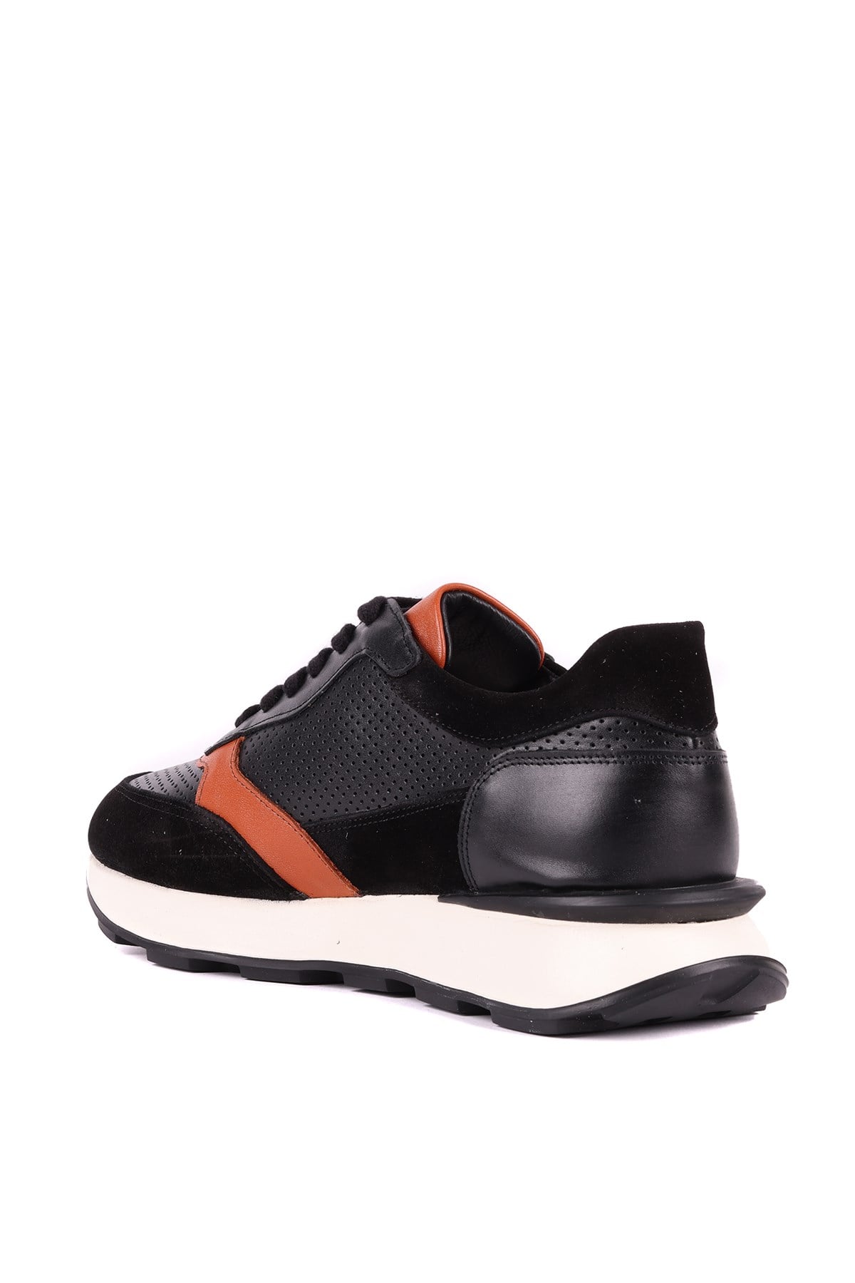 Shoetyle - Hakiki Deri Siyah Renk Günlük Erkek Sneaker - 250-3000 