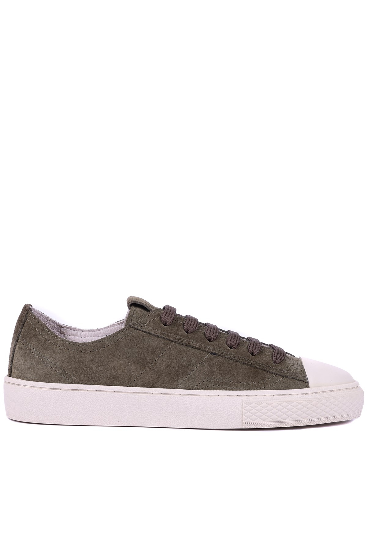 Shoetyle - Hakiki Süet Deri Yeşil Renk Erkek Sneaker - 666-0386 