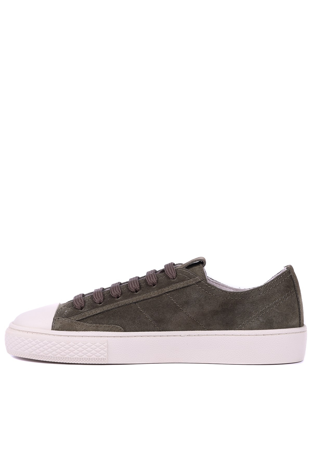 Shoetyle - Hakiki Süet Deri Yeşil Renk Erkek Sneaker - 666-0386 