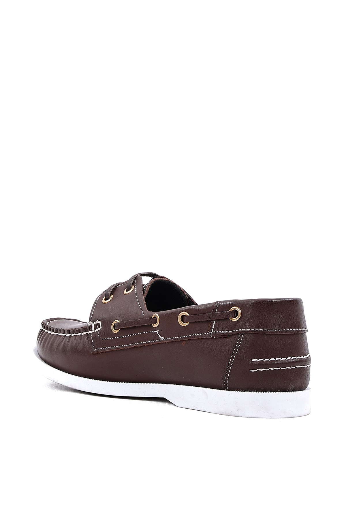 Shoetyle - Hakiki Deri Kahverengi Günlük Erkek Loafer Ayakkabı - 900-26009