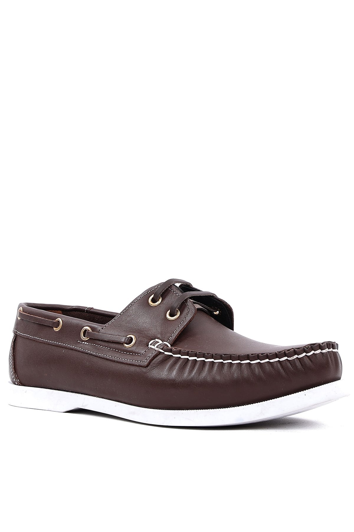 Shoetyle - Hakiki Deri Kahverengi Günlük Erkek Loafer Ayakkabı - 900-26009