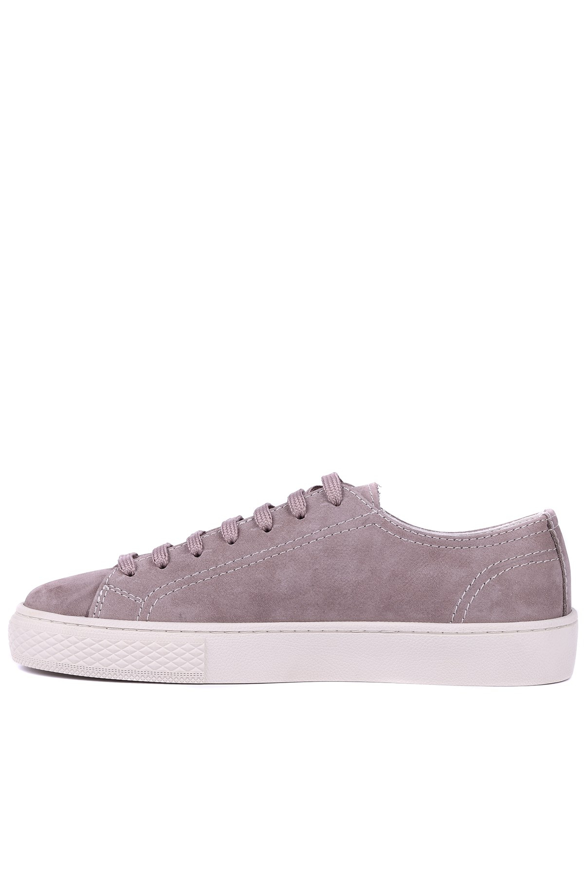 Shoetyle - Hakiki Nubuk Deri Gri Renk Erkek Sneaker - 666-0386